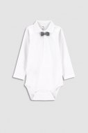 COCCODRILLO smėlinukas ilgomis rankovėmis ELEGANT BABY BOY, baltas, WC3112401EBB-001