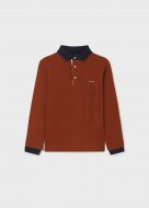 MAYORAL polo marškinėliai ilgomis rankovėmis 7C, brick red, 162 cm, 7162-60