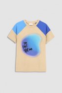 COCCODRILLO marškinėliai trumpomis rankovėmis SKATE JUNIOR, smėlio spalvos, WC3143205SKJ-002