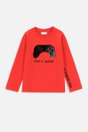 COCCODRILLO long sleeved t-shirt GAMER BOY KIDS, red, WC4143101GBK-009-110, 110 cm