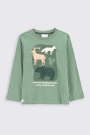 COCCODRILLO marškinėliai ilgomis rankovėmis FOREST KIDS, žali, ZC2143103FOK-011