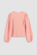 COCCODRILLO marškinėliai ilgomis rankovėmis SPORTI ROMANTIC JUNIOR, powder pink, WC3143103SRJ-033
