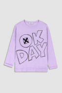 MOKIDA marškinėliai ilgomis rankovėmis MONOCHROMATIC GIRL, violetiniai, WM3143101MOG-016