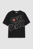 MOKIDA marškinėliai trumpomis rankovėmis MONSTER SKATE, juodi, WM3143203MOB-021