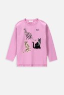 COCCODRILLO marškinėliai ilgomis rankovėmis CITY EXPLORER KIDS, rožiniai, WC4143106CEK-007-0