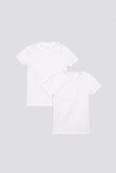 COCCODRILLO apatiniai marškinėliai trumpomis rankovėmis BASIC UNDERWEAR, balti, 116/122 cm, 2 vnt., WC2443501BAU-001