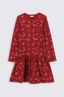 COCCODRILLO suknelė ilgomis rankovėmis LICENCE GIRL, vyšninė, 134 cm, ZC2129106LIG-017