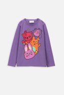 COCCODRILLO marškinėliai ilgomis rankovėmis EVERYDAY GIRL A, violetiniai, WC4143108VGA-016-