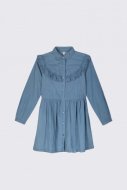 COCCODRILLO suknelė ilgomis rankovėmis CHOOSE HAPPY, mėlyna, 134 cm, WC2128101CHO