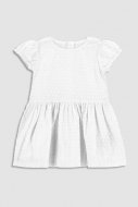 COCCODRILLO suknelė trumpomis rankovėmis ELEGANT BABY GIRL, balta, WC3128201EBG-001