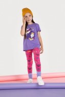 COCCODRILLO marškinėliai trumpomis rankovėmis LICENCE GIRL, violetiniai, 104 cm, ZC2143201LIG-016
