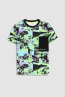 COCCODRILLO marškinėliai trumpomis rankovėmis DIGITAL WORLD JUNIOR, multicoloured, WC3143201DWJ-022