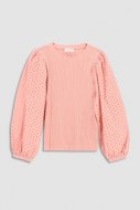 COCCODRILLO marškinėliai ilgomis rankovėmis SPORTI ROMANTIC KIDS, powder pink, WC3143104SRK-033