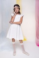 COCCODRILLO suknelė be rankovių ELEGANT JUNIOR GIRL, balta, WC3128301EJG-001