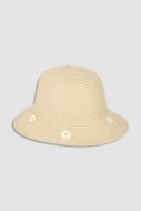 COCCODRILLO skrybėlė ACCESSORIES, smėlio spalvos, WC3363301ACC-002