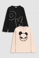 MOKIDA marškinėliai ilgomis rankovėmis MONSTER SKATE, multicoloured, 2 vnt., WM3145101MOB-022