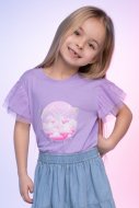 COCCODRILLO marškinėliai trumpomis rankovėmis DREAMER KIDS, violetiniai, WC3143203DRK-016