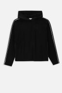 COCCODRILLO džemperis su gobtuvu JOYFUL PUNK JUNIOR, juodas, WC4132302JPJ-021-