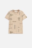 COCCODRILLO marškinėliai trumpomis rankovėmis NATURE JUNIOR, smėlio spalvos, WC4143204NAJ-002-