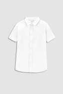 COCCODRILLO marškiniai trumpomis rankovėmis ELEGANT JUNIOR BOY, balti, WC3136202EJB-001