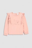 COCCODRILLO marškinėliai ilgomis rankovėmis SPORTI ROMANTIC NEWBORN, powder pink, WC3143102SRN-033