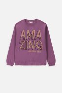 MOKIDA marškinėliai ilgomis rankovėmis MONOCHROMATIC GIRL, violetiniai, WM4143101MOG-016-