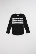 COCCODRILLO marškinėliai  GIRL GANG, juodi, ZC1143105GIG-021