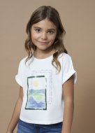 MAYORAL marškinėliai trumpomis rankovėmis 8F, balti, 6013-54