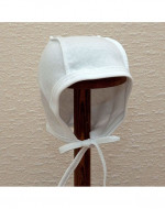 LORITA kepurė kūdikiui išvirkščiomis siūlėmis, balta, 40 cm, 154