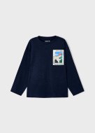 MAYORAL marškinėliai ilgomis rankovėmis 5F, tamsiai mėlyni, 4035-30