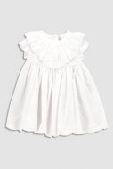 COCCODRILLO suknelė trumpomis rankovėmis ELEGANT BABY GIRL, balta, WC3128202EBG-001