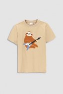 COCCODRILLO marškinėliai trumpomis rankovėmis EVERYDAY BOY, smėlio spalvos, WC3143213EVB-002