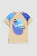COCCODRILLO marškinėliai trumpomis rankovėmis SKATE KIDS, smėlio spalvos, WC3143201SKK-002