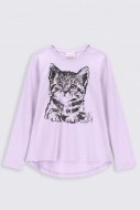 COCCODRILLO marškinėliai ilgomis rankovėmis EVERYDAY GIRL, violetiniai, 140 cm, ZC2143107EVG-016