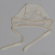 VILAURITA merino vilnos kepurė kūdikiui išvirkščiomis siūlėmis, ecru, 40 cm, art 653