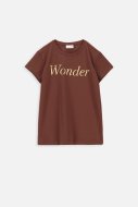COCCODRILLO marškinėliai trumpomis rankovėmis EVERYDAY GIRL, rudi, ZC3143201VGB-018
