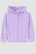 MOKIDA susegamas džemperis su gobtuvu MONOCHROMATIC GIRL, violetinis, WM3132401MOG-016