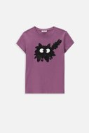 MOKIDA marškinėliai trumpomis rankovėmis MONOCHROMATIC GIRL, violetiniai, WM4143203MOG-016-