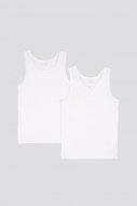 COCCODRILLO apatiniai marškinėliai be rankovių BASIC UNDERWEAR, balti, 164/170 cm, 2 vnt., WC2407207BAU-001