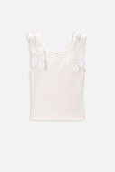 COCCODRILLO marškinėliai be rankovių ELEGANT JUNIOR GIRL, ecru, WC4143301EJG-003-