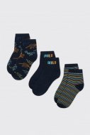 COCCODRILLO kojinės SOCKS BOY, tamsiai mėlynos, 30/33 dydis, 3 vnt., WC2382607SOB