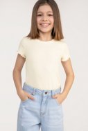 COCCODRILLO marškinėliai trumpomis rankovėmis BASIC GIRL, ecru, WC3143202BAG-003