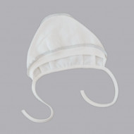 VILAURITA kepurė kūdikiui išvirkščiomis siūlėmis MUMO, balta, 38 cm, art 746