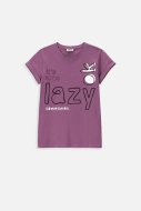 MOKIDA marškinėliai trumpomis rankovėmis MONOCHROMATIC GIRL, violetiniai, WM4143209MOG-016-