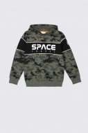 COCCODRILLO džemperis su gobtuvu SPACE TRIP, khaki, 98 cm, WC2132302SPA-027