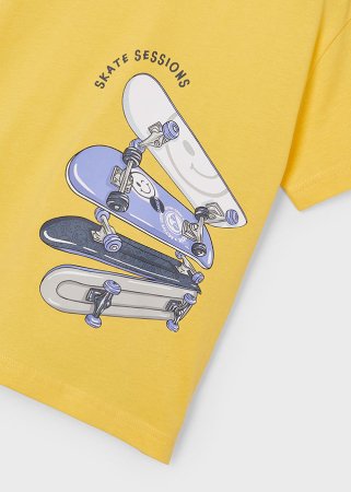 MAYORAL marškinėliai trumpomis rankovėmis 5H, geltoni, 3017-11 