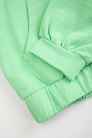 COCCODRILLO susegamas džemperis su gobtuvu EVERYDAY GIRL, žalias, WC3132401EVG-011- 