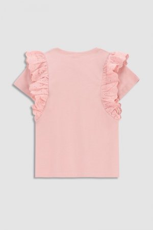 COCCODRILLO marškinėliai trumpomis rankovėmis SPORTI ROMANTIC KIDS, powder pink, WC3143201SRK-033 WC3143201SRK-033-104