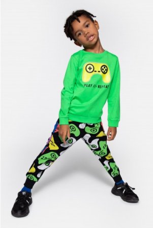 COCCODRILLO long sleeved t-shirt GAMER BOY KIDS, green, WC4143102GBK-011-110, 110 cm 