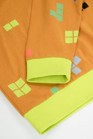 COCCODRILLO marškinėliai ilgomis rankovėmis DIGITAL WORLD KIDS, medaus spalvos, WC3143101DWK-026 WC3143101DWK-026-116